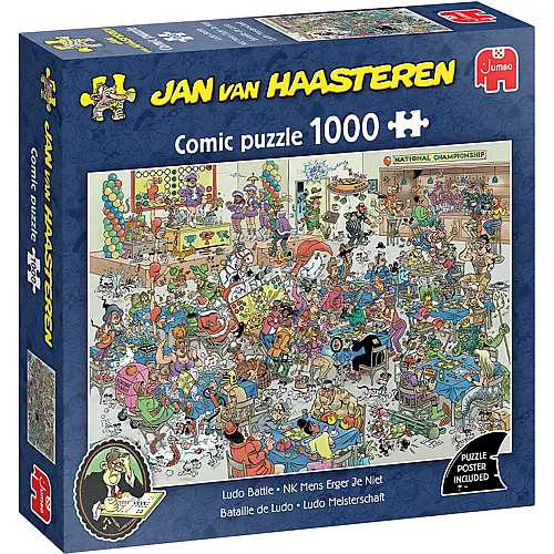 Jumbo Puzzle Jan van Haasteren - Mensch �rgere dich nicht (1000Teile)
