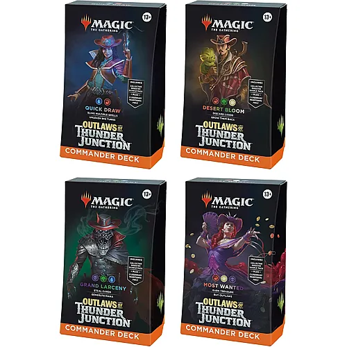 Magic The Gathering Outlaws of Thunder Junction 4 Commander Decks - English