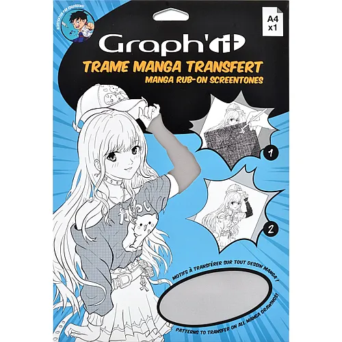 Graph'it Trame Transfer Manga Ombres Claires A4