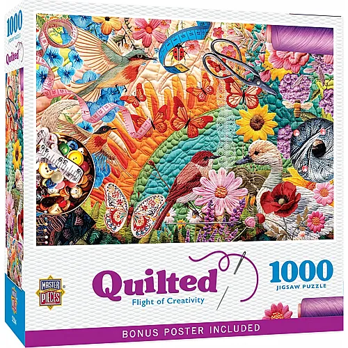 Master Pieces Puzzle Quilted Kreativit�t im Flug - 1000 Teile