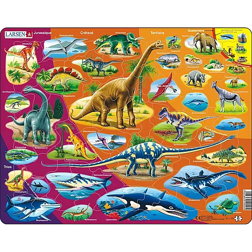 Larsen Puzzle Dinosaurier - 85 Teile