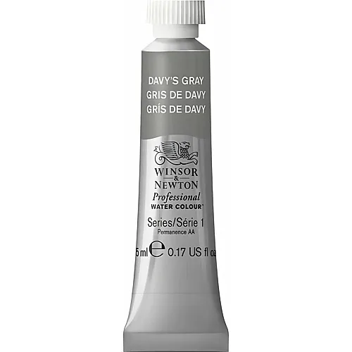 Winsor & Newton W&n Prof. Water Colour 5ml Tube Davy's Grau