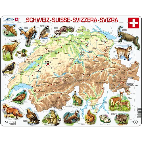 Larsen Puzzle Die Schweiz - 75 Teile