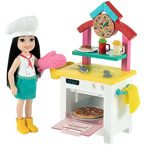 Barbie Karrieren Chelsea Pizzabckerin-Spielset mit Puppe