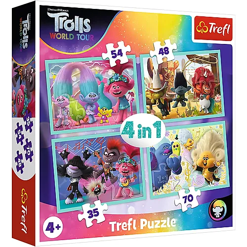 Trefl 4 Puzzles - Dreamworks - Trolls World Tour