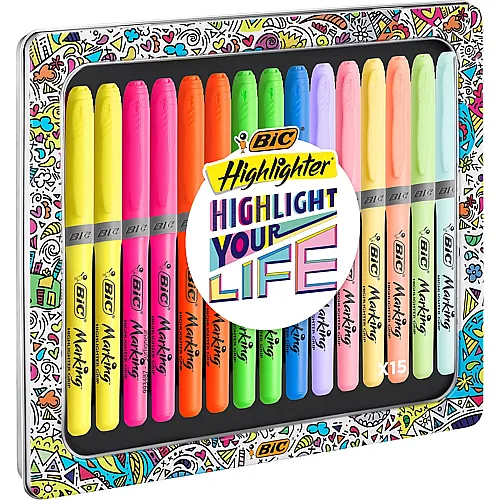 Highlighter Grip Collection Box - 15 Teile