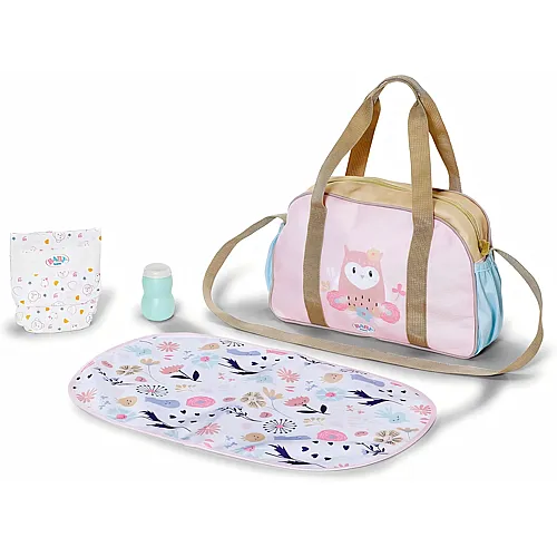 Puppenwickeltasche mit Blumen-Design 36-43cm