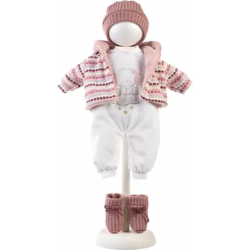 Llorens Kleiderset Elefant rosa 40-42cm