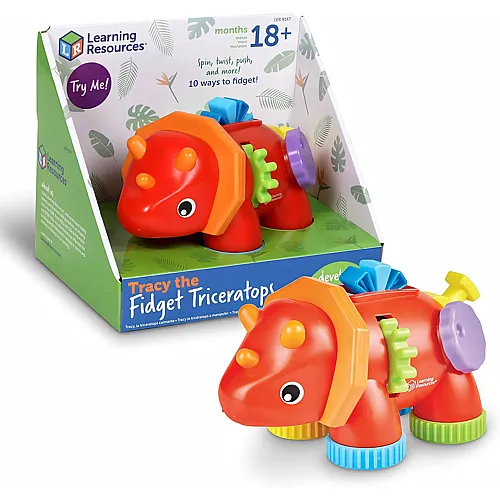Learning Resources Tracy, der Triceratops zum Stressabbau, 1-teilig, ab 18 Monaten, Baby-Spielzeug, Sensorik-Spielzeug f�r Kleinkinder