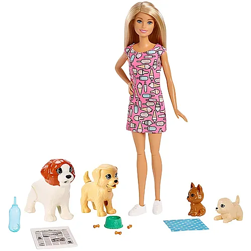 Barbie Familie & Freunde Hundesitterin und Welpen