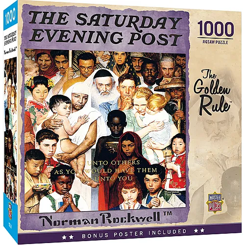 Master Pieces Puzzle Saturday Evening Post - The Golden Rule (1000Teile)