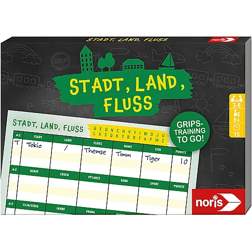 Stadt, Land, Fluss Spielblock
