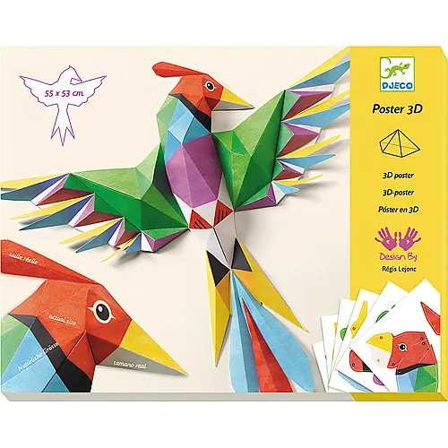 Djeco Kreativ 3D Poster Vogel