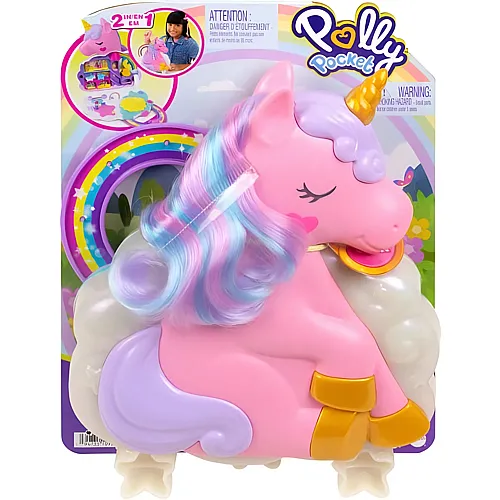 Polly Pocket Einhorn Haarspiel Schatulle