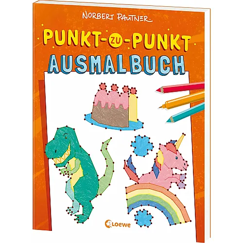 Loewe Punkt-zu-Punkt-Ausmalbuch (orange)