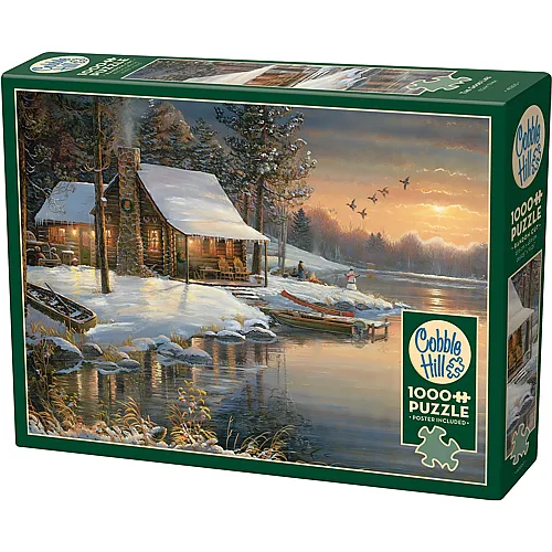 Blockh�tte im Winter 1000Teile