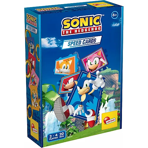 Lisciani SONIC the HedgeHog - Speed-Kartenspiel mit Sonic the Hedgehog - Strategiespiel f�r Kinder ab 6 Jahren - 2 Spieler oder mehr - Entwicklung der Logik - Zahlen und erste Berechnungen
