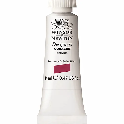 Winsor & Newton W&n Designers Gouache 14ml Tube Magenta