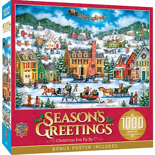 Master Pieces Puzzle Seasons Greetings �berflug an Heiligabend - 1000 Teile