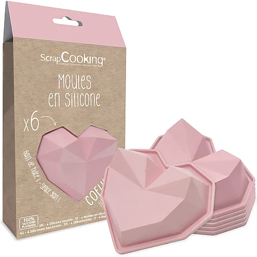 ScrapCooking Formen Diamantenherzen - 6 Teile