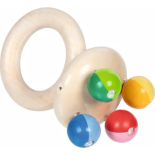 Goki Greifling Rassel Regenbogen Aus Holz, L= 9 Cm