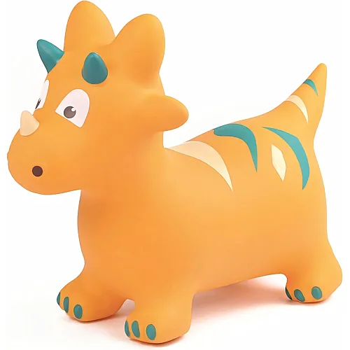 LUDI � Springender Dinosaurier f�r Kinder � 59 x 49 x 22 cm � dynamisches PVC-Spielzeug mit ergonomischen Griffen � f�r