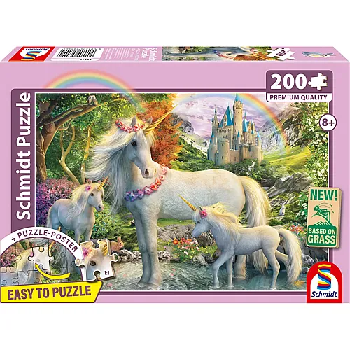 Einhornstute mit zwei Fohlen - 200 Teile
