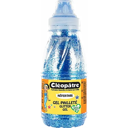 Cleopatre Nefertari Glitter-gel � Farbloses Gel Mit Glitter 250ml Blau