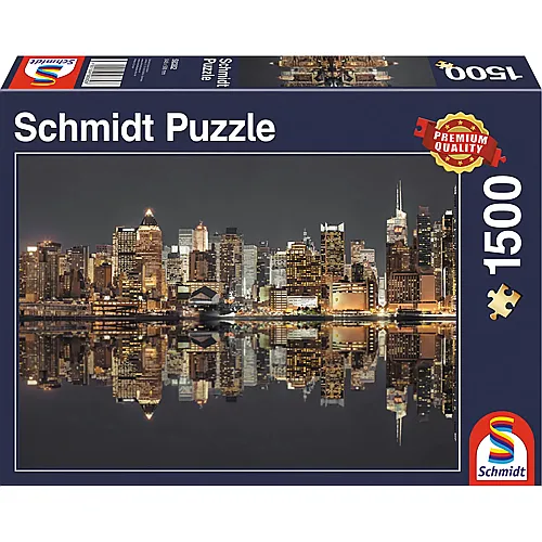 Schmidt Puzzle New York Skyline bei Nacht (1500Teile)