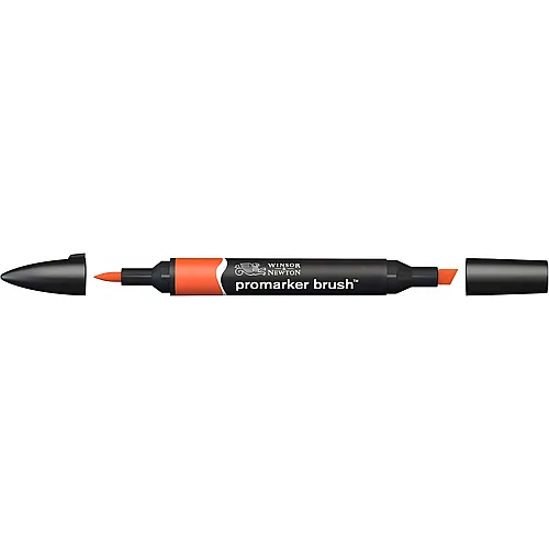 Winsor & Newton Promarker Brush mit 2 Spitzen Leuchtend Orange