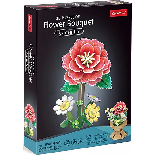 3D Blumentopf Kamelie 109Teile
