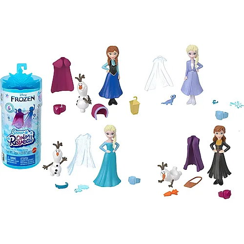 Mattel Disney Frozen Snow Color Reveal Puppe mit 6 berraschungen