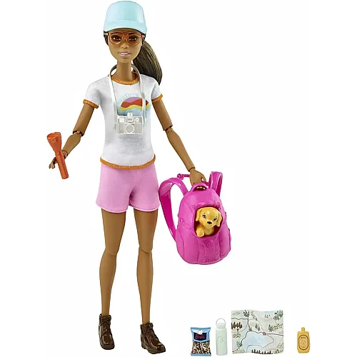 Barbie Puppe mit Wander-Set