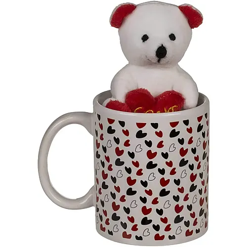 Out of the Blue Weisser Becher mit Pl�sch Teddy