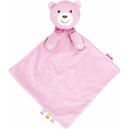 Maxi Doudou aus weichem Velours in Form eines Teddyb�ren Rosa