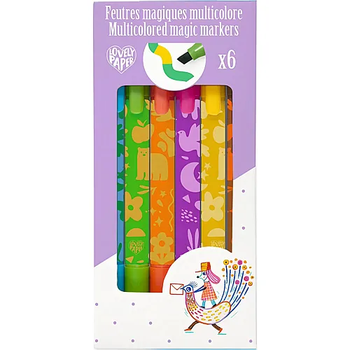 Djeco 6 Magische Filzstifte multicolor