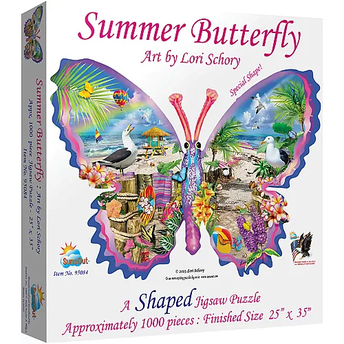 SunsOut Puzzle Lori Schory Sommer Schmetterling - 1000 Teile
