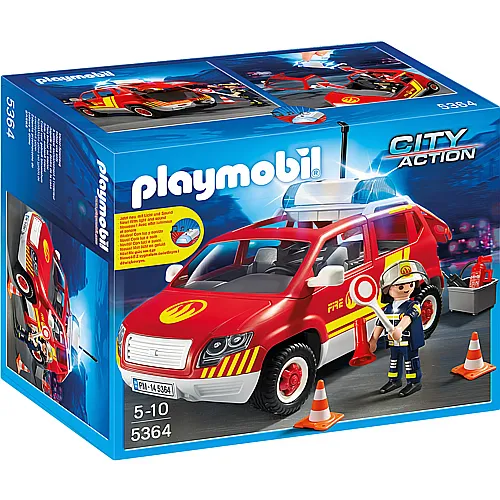 PLAYMOBIL City Action Brandmeister-Fahrzeug mit Licht und Sound (5364)