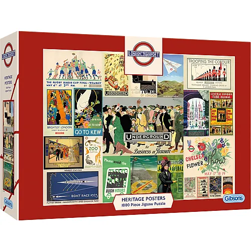 Gibsons Puzzle Tfl Kulturerbe Poster - 1000 Teile