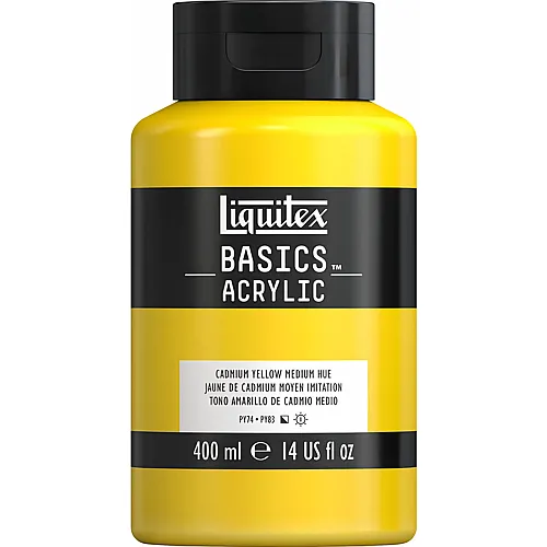 Liquitex Lqx Basics Acrylfarbe 400ml Flasche Kadmiumgelfb Mittel Farb