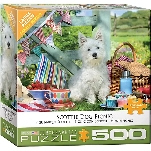 Eurographics Puzzle Scottie Dog Picnic - 500 Teile