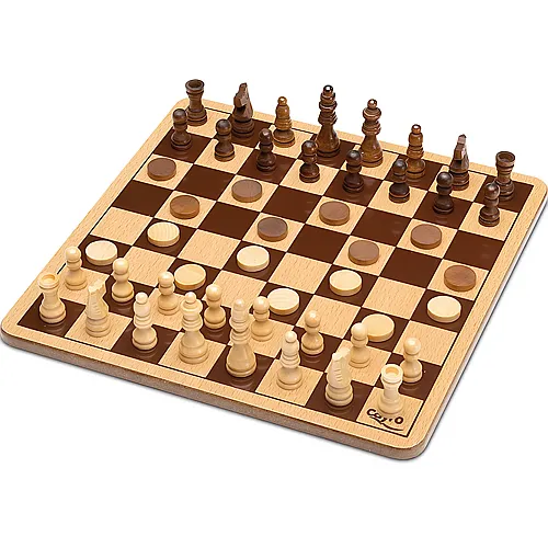 Cayro Games Schach & Dame in Metallbox