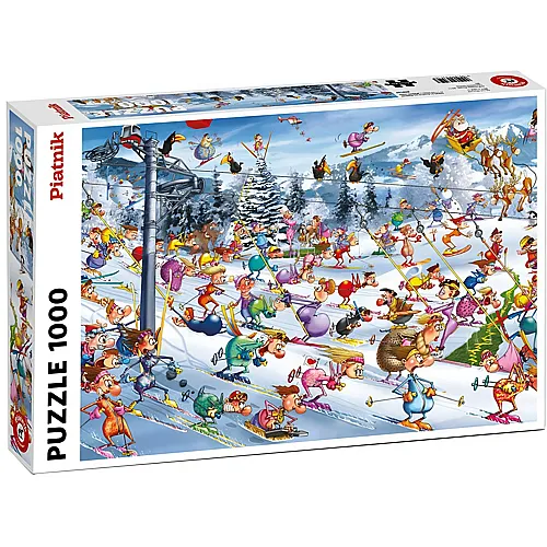 Piatnik Puzzle Francois Ruyer Christmas Skiing (1000Teile)