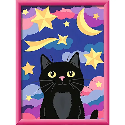 Ravensburger CreArt Malen nach Zahlen - Katze im Mondschein