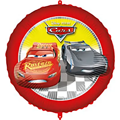 Folienballon Cars Racer inkl. Ballonband, Gewicht 45cm