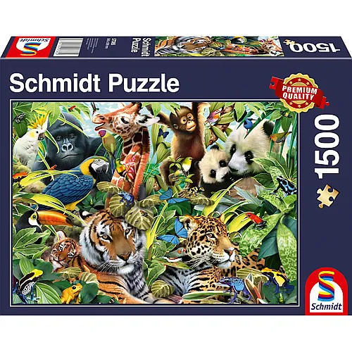 Schmidt Puzzle Kunterbunte Tierwelt (1500Teile)
