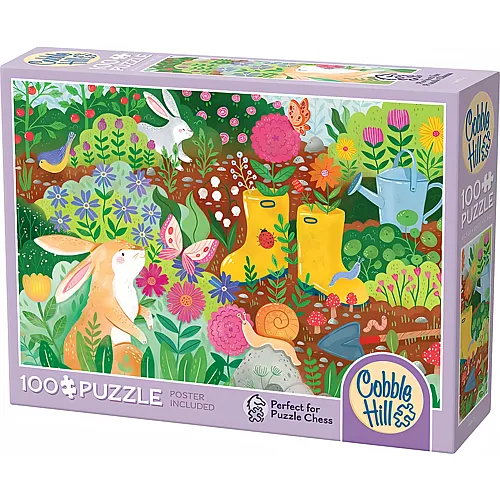 Cobble Hill Puzzle 100 Teile XXL Teile - Rabbit Garden