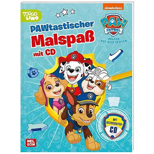 Carlsen Paw Patrol Malspass mit CD