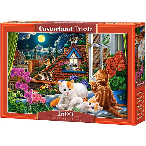 Castorland Puzzle Ktzchen auf dem Dach (1500Teile)