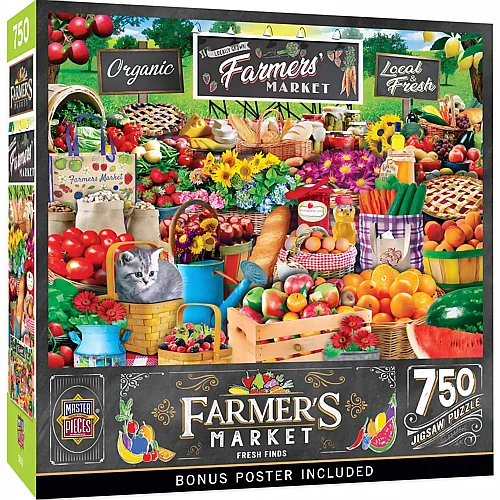 Master Pieces Puzzle Farmer's Market Frische Fundst�cke - 750 Teile